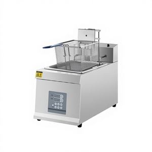 <span class=keywords><strong>Friteuse</strong></span> électrique commerciale à <span class=keywords><strong>double</strong></span> cylindre de table avec <span class=keywords><strong>bac</strong></span> de récupération d'huile pour brochettes et poulet frit, à température constante - Product Image 2