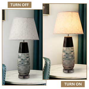 Achat en gros de lampes en céramique contemporaines de 26,38 pouces de hauteur, base E26, design <span class=keywords><strong>à</strong></span> brancher, éclairage tendance pour salon et chambre <span class=keywords><strong>à</strong></span> coucher - Product Image 5