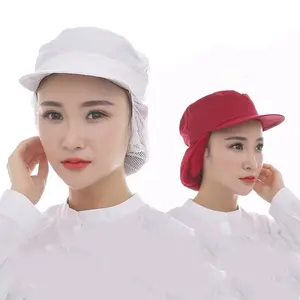 HZM-19172 Chef Hat Kitchen Cooking Chef Cap Adjustable Hair Nets For Food Service Work Mesh Beanie