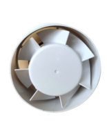 Moteur 100% cuivre Ventilateur rond de 4/5/6 pouces en plastique ABS blanc Ventilateur de ventilation en ligne pour conduit Ventilateur d'évacuation mural et de fenêtre pour toilettes