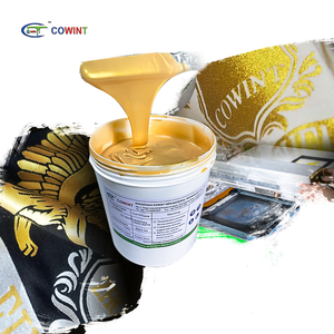 Cowint Lụa Màn Hình In Ấn Mực Hình Bầu Dục Sáng Bóng Vàng Lá Cao Su Vàng Dán Màn Hình In Ấn - Product Image 2