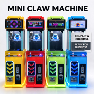 Machine à grue à monnayeur pour peluches, jeu de griffes d'arcade, distributeur de prix, avec bande lumineuse LED pour aire de jeux intérieure - Product Image 1