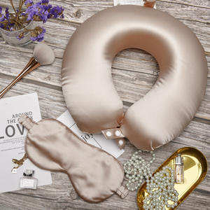 Oreiller de voyage en mousse à mémoire de forme en U de 19 mm pour voiture, avion, bureau, sieste - Antibactérien, amovible et lavable, léger - Product Image 1