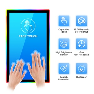 Écran tactile vertical LED LCD infrarouge en acrylique de 32 pouces avec cadre lumineux, format 4:3, USB, nouveau, pour moniteur de machine de jeu d'adresse - Product Image 4