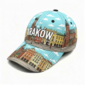 Wholesale Custom Logo Krakow Poland Tourist Souvenirs Men's Pinstripe Fitted Baseball Hats