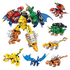Jouets de dinosaures robots transformables 6 en 1 pour garçons, blocs de construction à assembler soi-même - Product Image 3