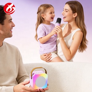 ไมโครโฟนไร้สายคู่แบบใหม่ พร้อมไฟ RGB วูฟเฟอร์ ช่องเสียบ USB AUX รองรับการ์ด TF สำหรับ<span class=keywords><strong>ลำโพง</strong></span>คาราโอเกะแบตเตอรี่ V5.3 สำหรับงานปาร์ตี้ที่บ้าน KTV - Product Image 2