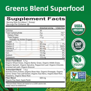 ผลิตภัณฑ์เสริมอาหาร chtnature 100% ผงซุปเปอร์กรีนออร์แกนิกแท้ฉลากส่วนตัว - Product Image 3