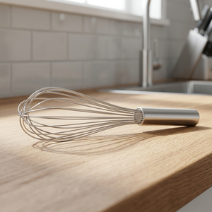 Batidor de Piano Manual de Acero Inoxidable Duradero, Herramienta de Cocina para Mezclar Huevos, Crema y Masa - Portátil y Multiusos - Product Image 2