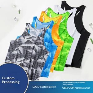 Canotta Sportiva Estiva da Uomo ad Asciugatura Rapida per Maratona, Senza Cuciture con Bordi Sigillati, Personalizzazione Fitness ODM - Product Image 2