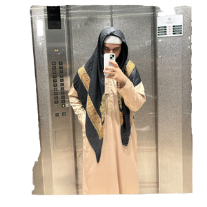 Chal Keffiyeh de Lana de Alta Calidad Contemporáneo, Cómodo Pañuelo Musulmán para la Cabeza, Cuadrado de 55x55 Pulgadas, Bordado, Rojo Desierto, Shemagh - Product Image 4