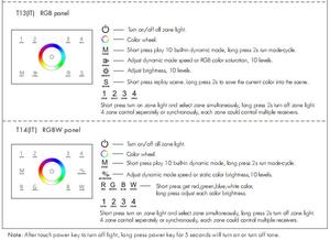 SKYDANCE 4-Zonen Touch-Panel DMX Master 100-240VAC Eingang Einfarbig RGBW RGB+CCT Panel-Controller Verwendbar Als RF-Fernbedienung - Product Image 2