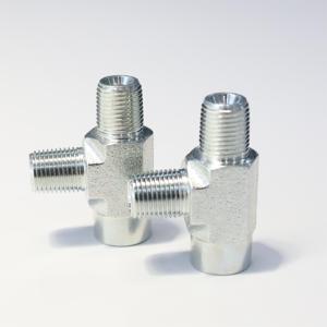 Carbone Acier Inoxydable NPTF Filetage Femelle \ Mâle Adaptateur Hydraulique Tube Tuyau Raccord Connecteur Réutilisable Pivotant Sertissage Tee - Product Image 4