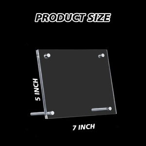 Miễn phí đứng 4x6 5x7 inch hai mặt từ acrylic khung ảnh thân thiện với môi trường không thấm nước cho Máy tính để bàn hiển thị hình ảnh - Product Image 5