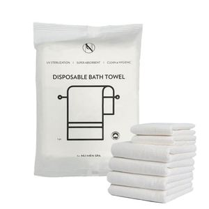 Serviette de bain rectangulaire jetable non tissée grande taille ZSZ135 personnalisée pour adultes et hôtels - Product Image 1