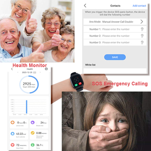 Trẻ em người già chăm sóc sức khỏe thông minh 4G GPS Vòng đeo tay Tracker SOS + giọng nói talkback + Nhịp tim + Nhiệt độ Giám sát GPS Đồng hồ định vị - Product Image 3