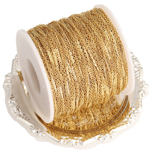 Cadena de acero inoxidable en forma de O, chapada en oro de 18 quilates, para la fabricación de pulseras, componentes de joyería, accesorios DIY H1645 - Product Image 5