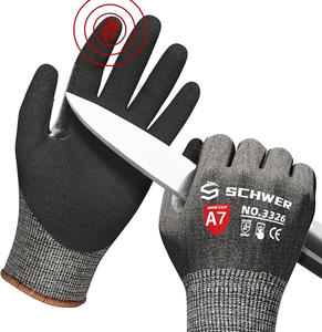 Guantes Anticorte Nivel ANSI A7 TMD F, a Prueba de Cortes para Trabajo, Pantalla Táctil, Recubiertos de Nitrilo Arenoso, Agarre Firme para Manejo de Carga y Reparación de Autos - Product Image 1