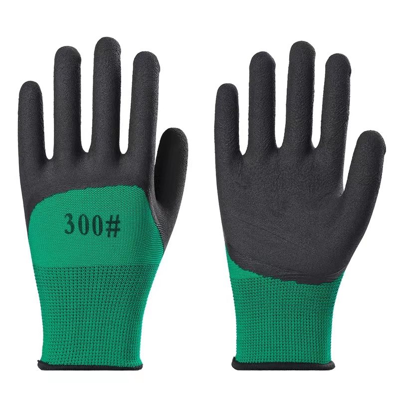 Gants de travail en Nylon Pu Polyester, demi-Latex à usage général, vente populaire, économique,