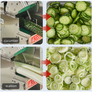 Safe Design Multifunctional Commercial Electric <b>Vegetable</b> <b>Cutter</b> Stainless Steel Green <b>Vegetable</b> Onion Chive Slicing Machine - Product Image 6