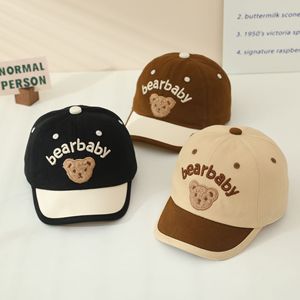 Casquette de baseball sportive polyvalente brodée avec petit ours et lettres, imperméable, pour enfants de 2 à 6 ans (garçons et filles) - Product Image 1