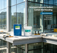 Scellant structurel en silicone acide bicomposant, direct usine, pour joints structurels de profilés aluminium de portes et fenêtres de construction