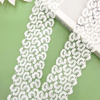 Dentelle soluble dans l'eau, grandes et petites coquilles, accessoires de broderie, accessoires de robe raffinés, garniture en dentelle polyester
