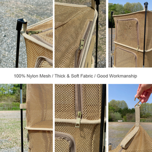 Cesta de Secado Plegable de 3 Niveles, Cuadrada, de Malla Transpirable, Portátil, para Interiores y Exteriores, para Picnic, Camping, MMC9000 O - Product Image 6