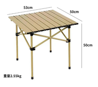 Table pliante pour l'extérieur, 4ft, camping, randonnée, pique-nique, triangulaire, stable, accessoires de barbecue