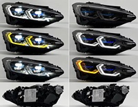 Pour BMW Série 4 G22 G23 G26 M4 : Ensemble de phares LED laser avec feux de jour DRL « Golden Eyes » blancs et jaunes – Amélioration des phares