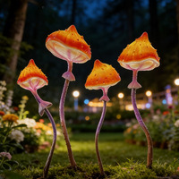 LED IP65 Pilzleuchte Leuchtende Pilzförmige Metall-Harz-Glasfaser Landschaftsdekoration Rasen Garten Sehenswürdigkeit Kulturbereich