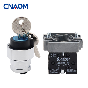 สวิตช์ปุ่มกดแบบหมุน 2 ตำแหน่ง รุ่น XB2-BG65 แบบรีเซ็ตตัวเอง 1NO+1NC พร้อมกุญแจ  ขายตรงจากโรงงาน - Product Image 4