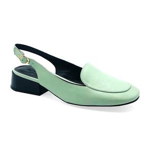 Confortevole in pelle con laccio dietro puro <span class=keywords><strong>medio</strong></span> di cuoio delle signore del tallone sandali per le <span class=keywords><strong>scarpe</strong></span> da <span class=keywords><strong>donna</strong></span> - Product Image 1