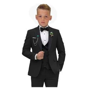 Nuovo Completo Blu Tinta Unita per Ragazzi 2025, Stile Formale Casual con Fiori, Blazer per Bambini per Matrimoni, Banchetti, Compleanni e Festività - Product Image 6
