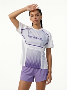 Nouveau design de vêtements de tennis, t-shirt athlétique à pois dégradés, impression par sublimation sur maille, logo personnalisé, streetwear, t-shirts à manches courtes pour la course à pied - Product Image 2