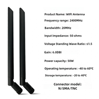 Antenne Wi-Fi de routeur omnidirectionnelle double bande 360 degrés, portée longue distance 50 milles (80 km), 5dBi, type « Rubber Duck », 2.4G/5.8G