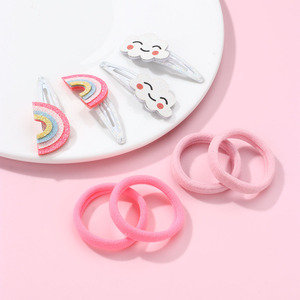Children's <strong>Hair</strong> Accessories <strong>Adorable</strong> Cloud and Smile Rainbow <strong>Hair</strong> Clips BB Clips Elastic <strong>Hair</strong> Bands - Product Image 3