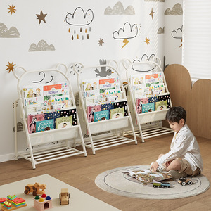 Estantería infantil plegable Jinsheng, color blanco lechoso, diseño simple para almacenamiento en la habitación de los niños - Product Image 4