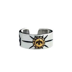 แหวนเงินแท้ 925 แบบเปิด ลายอินทรีบิน ทาคาฮาชิ โกโร่ ชุบทอง เหมาะสำหรับงานปาร์ตี้ ขายส่งจากโรงงาน เครื่องประดับบุรุษ สไตล์คู่รัก - Product Image 4