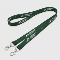 Cordons de cou en polyester personnalisés en gros avec double sublimation et double crochet pour badges d'identification du personnel de bureau, cadeaux promotionnels