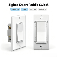 Interrupteur intelligent Zigbee rétro 3 voies, norme américaine, pour Smart Life, 120V, montage mural, ETL FCC, pour éclairage LED et halogène