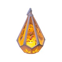 Lanterne de Noël portable lumineuse, décoration de style européen, arrangement de bureau en plastique et ornement suspendu