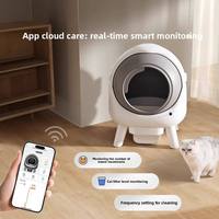 Bac à litière pour chat à nettoyage automatique, fermé, anti-odeurs, 11L, grande capacité, design à rouleaux, empêche le litière de s'éparcir, intelligent, 10kg