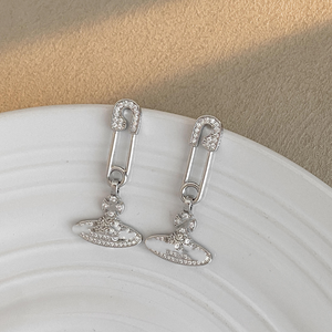 Strass imperatrice spilla perno orecchio saturno orecchini Full Nana stessa - Product Image 4