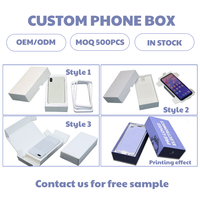 Boîte d'emballage de luxe avec logo personnalisé pour étui de téléphone portable Boîte cadeau à tiroir en carton pour étui de téléphone