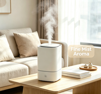 Humidificateur ultrasonique alimenté par USB, mini lampe de nuit LED douce avec aromathérapie, design silencieux et anti-fuite, utilisation domestique et automobile