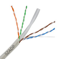 Câble LAN UTP/FTP Cat6/Cat6a en cuivre nu pour extérieur/intérieur, 1000 pieds, marque SZADP/OEM, origine Guangdong, livraison directe d'usine