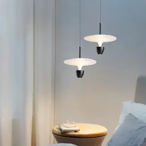 Toptan İskandinav yaratıcı Modern LED avize buzlu sanatçı avize ve kolye ışık iki lamba avize tavan lüks