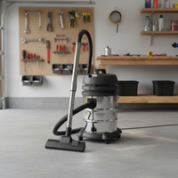 Aspirateur humide et sec en acier inoxydable pour la maison, 1400 W, 25 L, avec base normale