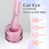 Vernis à ongles gel effet œil de chat scintillant 24 couleurs, sans TPO, non toxique, magnétique, UV, marque privée pour les fournitures de salon de manucure